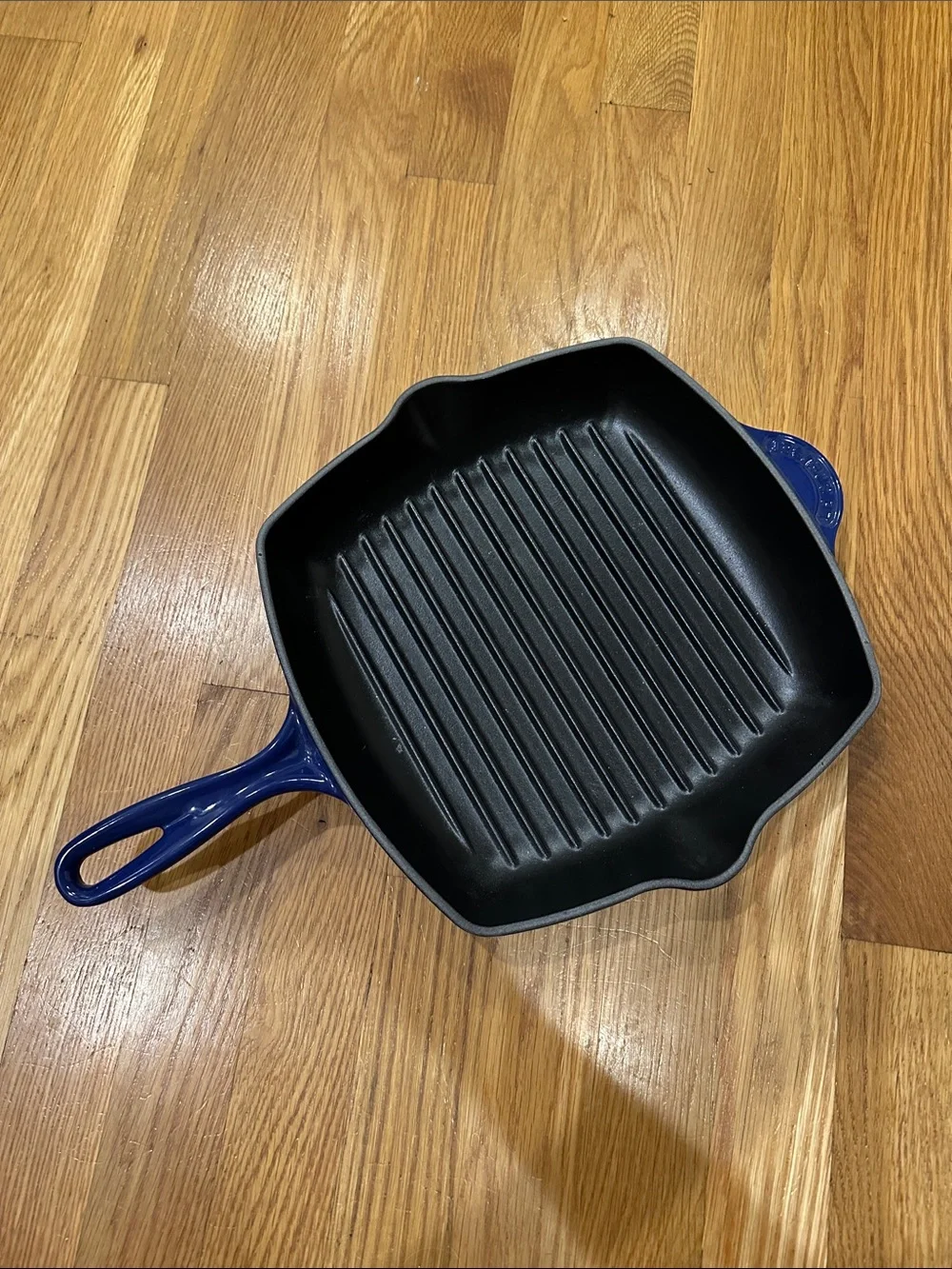 💙 LE CREUSET Cast-Iron Square Grill Pan Blue